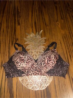 Torrid Curve wireless padded bra cheeta leopard print 44c